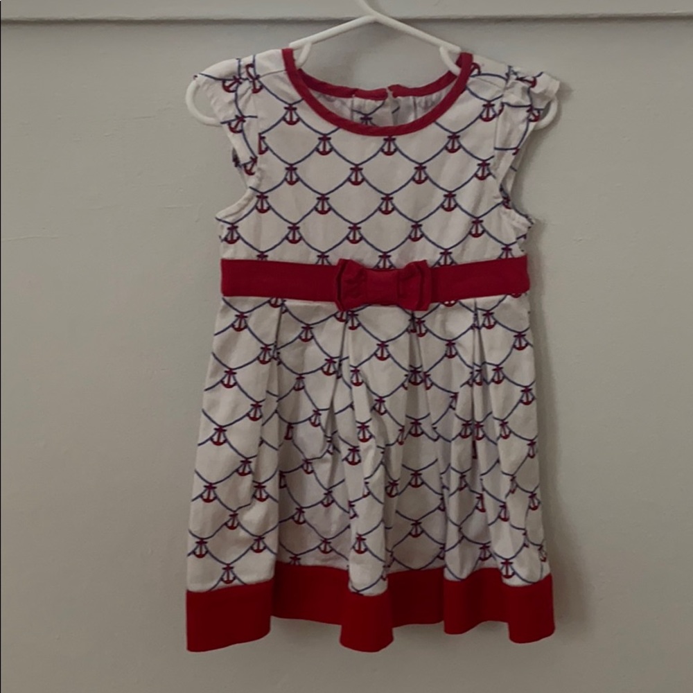Toddler dress with anchors